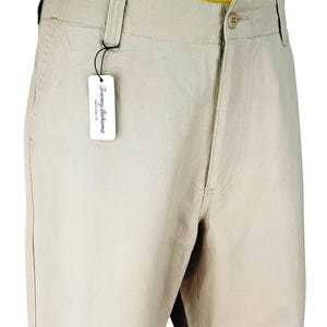 Pantaloni da sera da uomo TOMMY BAHAMA in lino beige chiaro - W36 L33 immagine 1