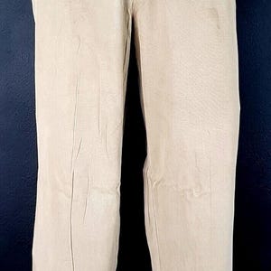 TOMMY BAHAMA Mens Beige Luxury Evening Trousers Tencel Flat - W34 L31 image 5