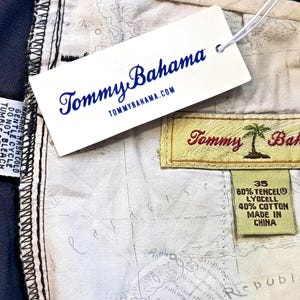 Pantalones de noche de lujo negros para hombre TOMMY BAHAMA con dobladillo - W35 L31 imagen 3