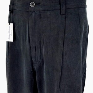 TOMMY BAHAMA Herren Seide Schwarz Luxus Abend Hose Hose - W35 L30 Bild 7