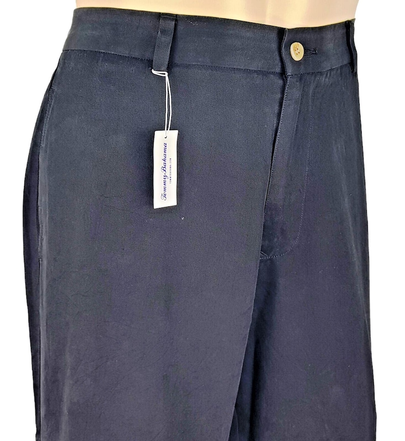 Pantalones de noche de lujo negros para hombre TOMMY BAHAMA con dobladillo - W35 L31 imagen 1
