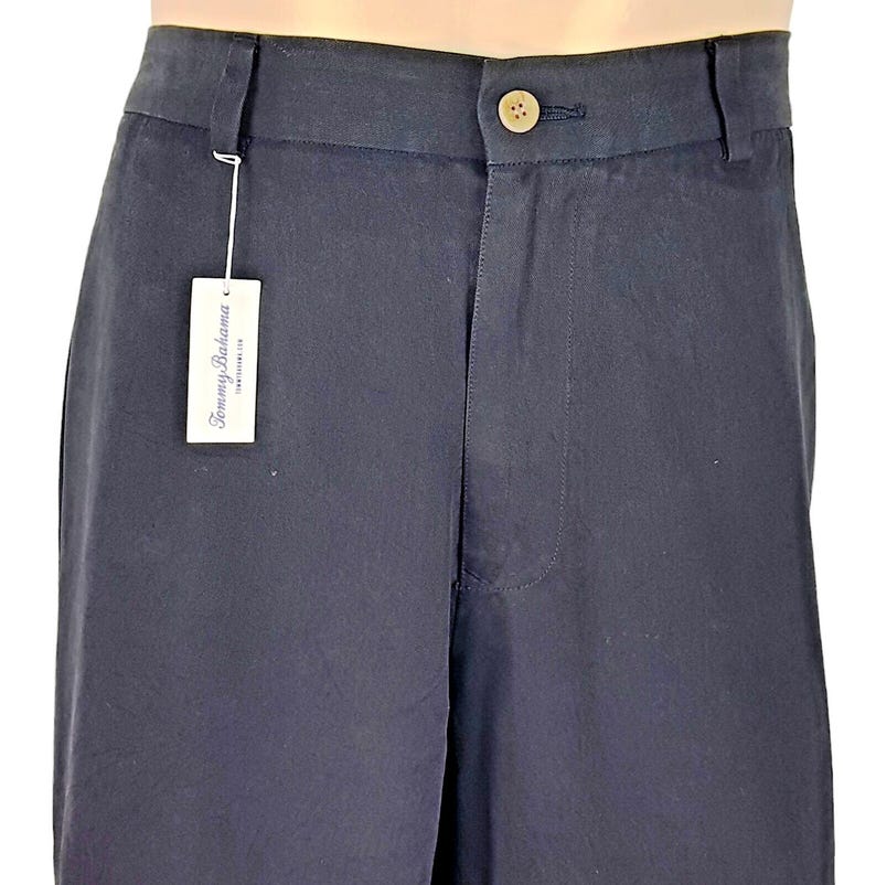 Pantalones de noche de lujo negros para hombre TOMMY BAHAMA con dobladillo - W35 L31 imagen 8