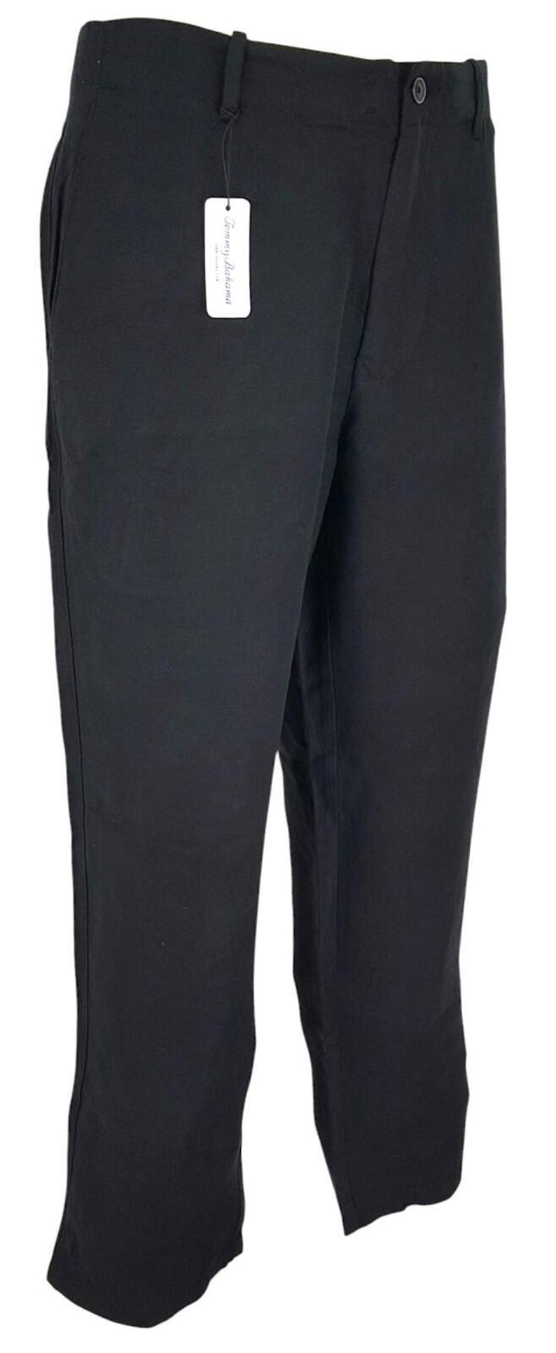 TOMMY BAHAMA Mens Silk / Linen Black Luxury Evening Trousers Pants - W34 L32 image 4