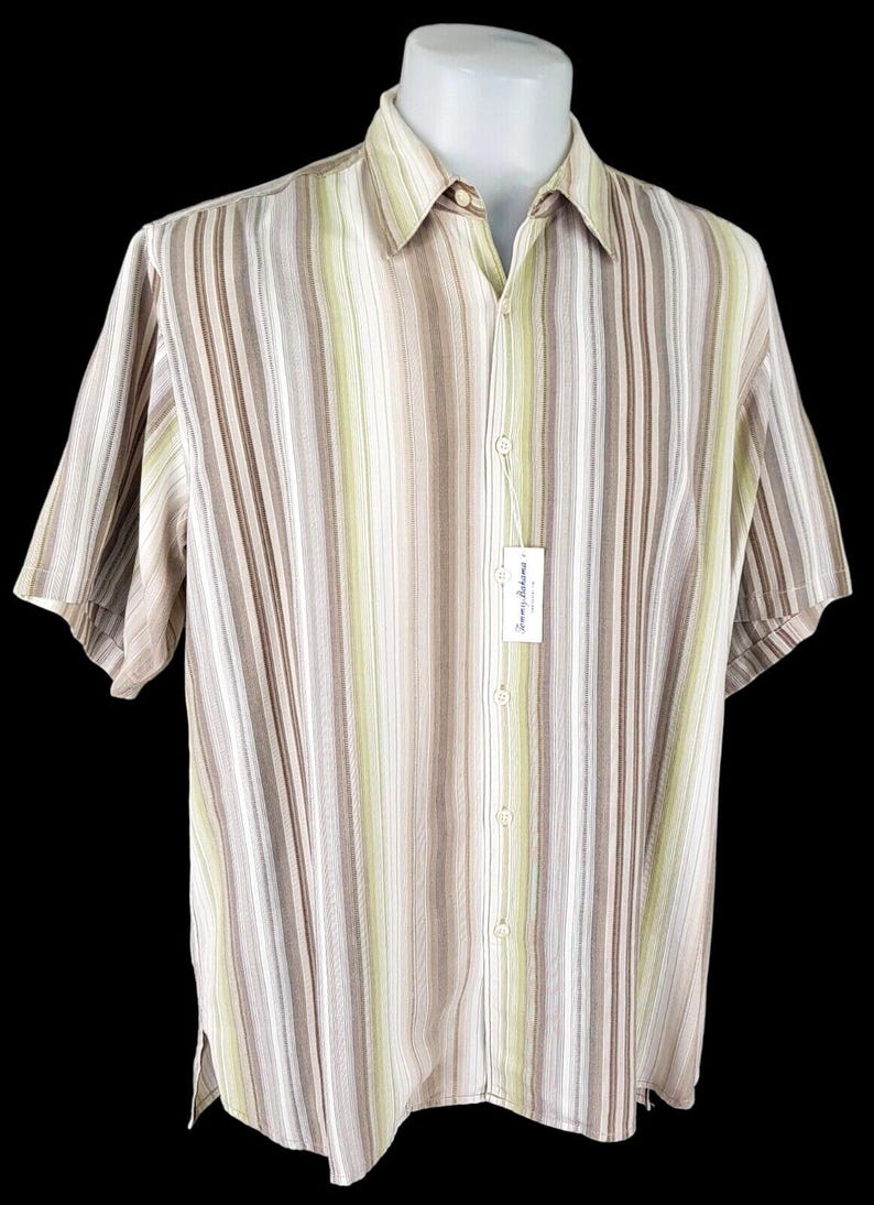 TOMMY BAHAMA Mens Tencel LUXURY S/S Evening Shirt - L - 50" image 6