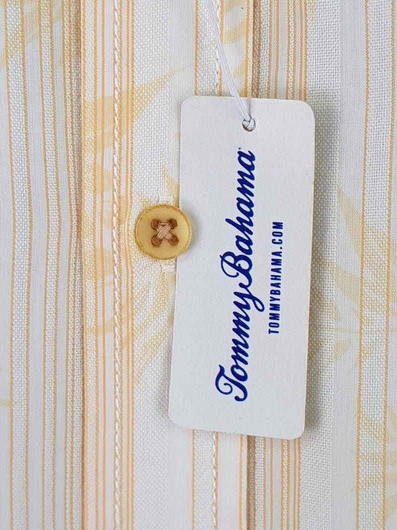 TOMMY BAHAMA Hawaïaans herenshirt (katoen/tenceloranje) (s/m) - L - 46" afbeelding 5