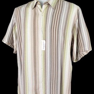 TOMMY BAHAMA Mens Tencel LUXURY S/S Evening Shirt - L - 50" image 9