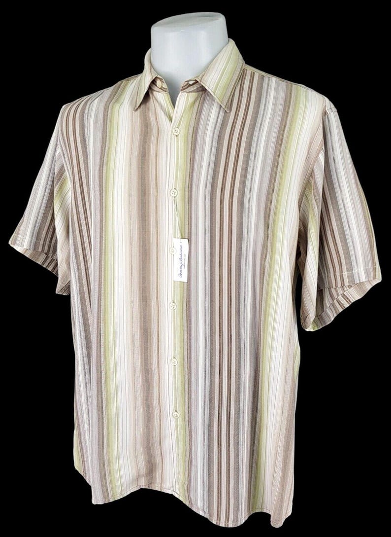TOMMY BAHAMA Mens Tencel LUXURY S/S Evening Shirt - L - 50" image 9