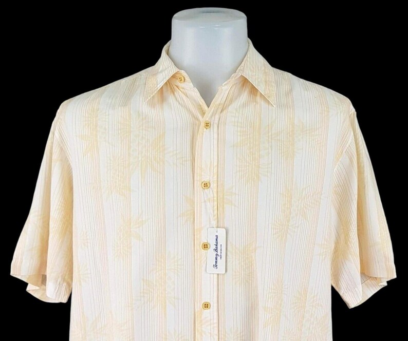 TOMMY BAHAMA Hawaïaans herenshirt (katoen/tenceloranje) (s/m) - L - 46" afbeelding 2