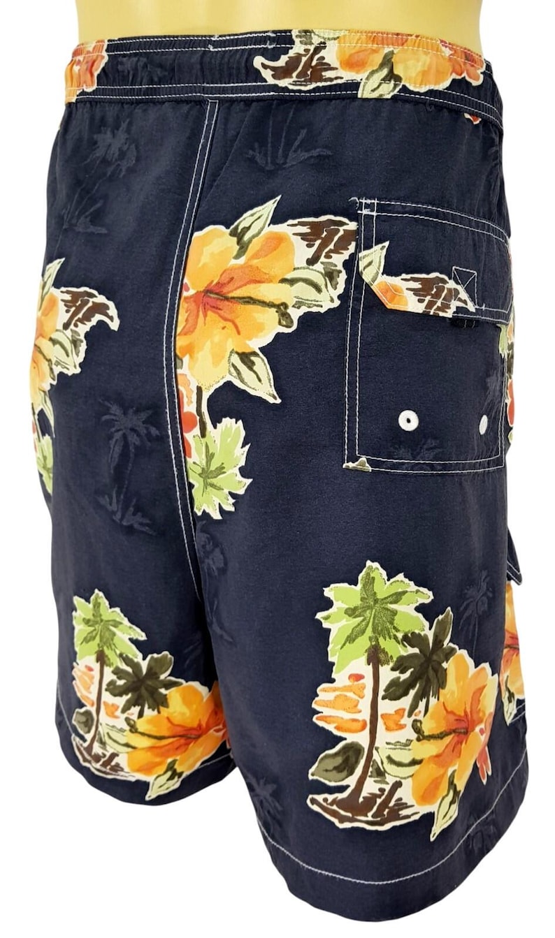 TOMMY BAHAMA Relax Herren Grau Board Swim Shorts Hawaiische Badeshorts - XL - Taille 100cm Bild 3