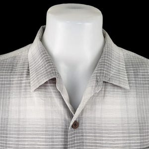 TOMMY BAHAMA Original Mens Tencel Grey S/S Evening Shirt - XL - 50" image 8