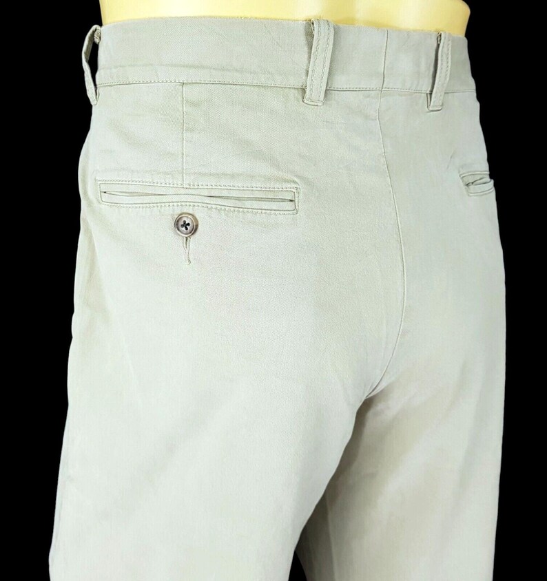 TOMMY BAHAMA Mens Cotton/Tencel Green TROUSERS Flat - 34x31 - W34 L31 image 4