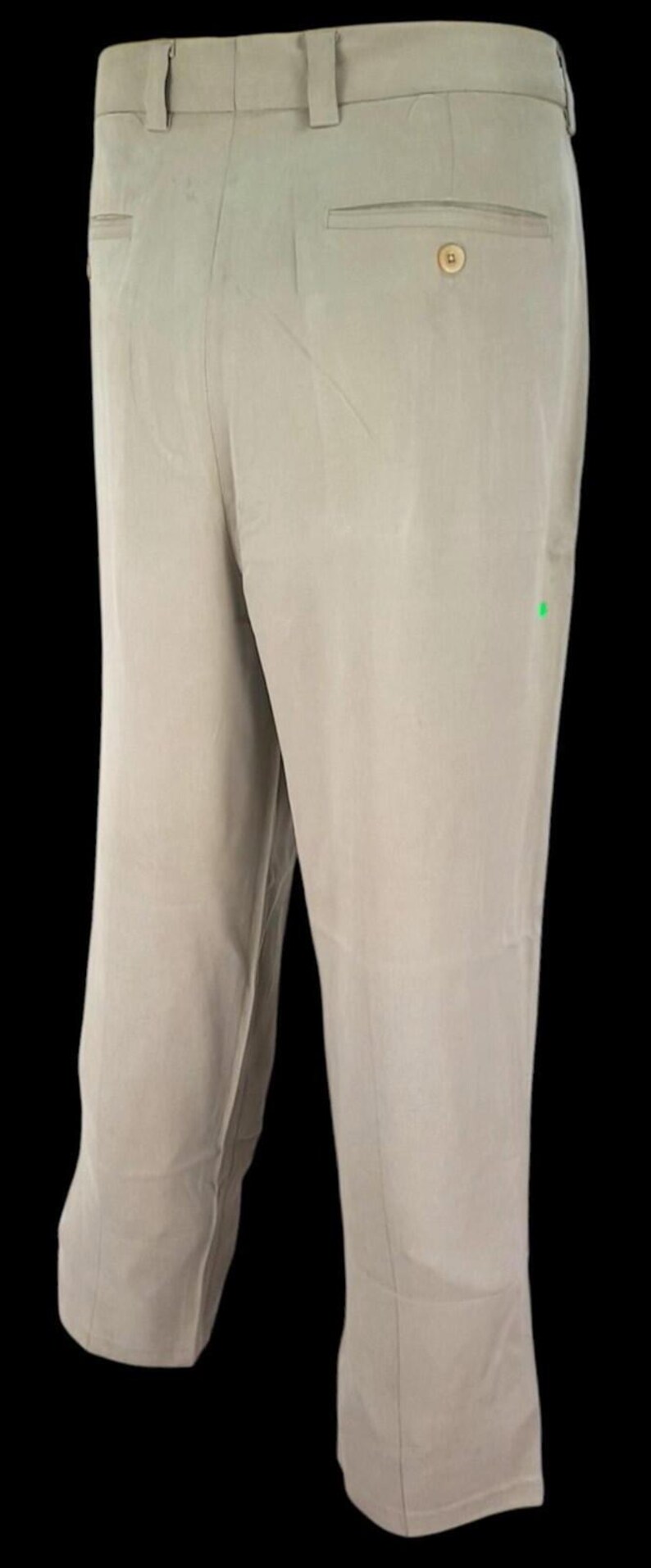 TOMMY BAHAMA Mens 100% SILK Beige Luxury Evening Trousers Pants - W36 L30 image 9