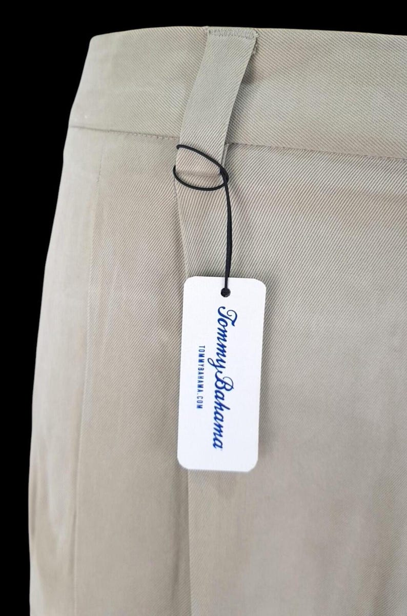 TOMMY BAHAMA Mens 100% SILK Beige Luxury Evening Trousers Pants - W36 L30 image 5