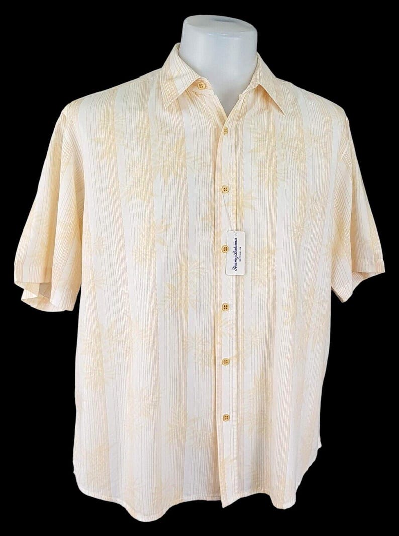 TOMMY BAHAMA Hawaïaans herenshirt (katoen/tenceloranje) (s/m) - L - 46" afbeelding 8