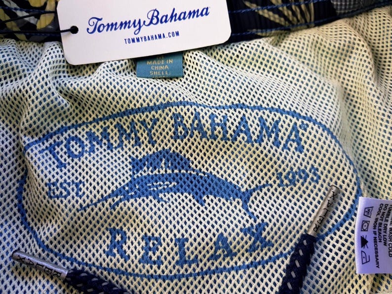 TOMMY BAHAMA RELAX Mens Blue Board Swimming Short - M - Waist 32" image 4