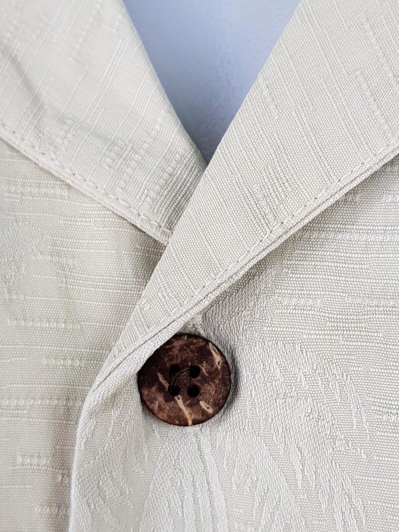 Camisa hawaiana TOMMY BAHAMA de seda pesada multicolor para hombre, manga corta, talla L - 50" imagen 7