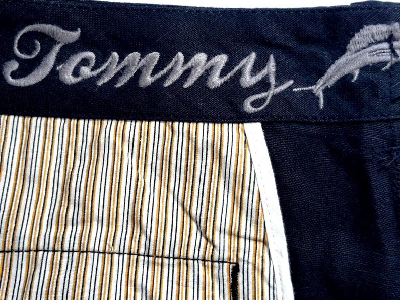 TOMMY BAHAMA Mens Silk / Linen Black Luxury Evening Trousers Pants - W34 L32 image 9