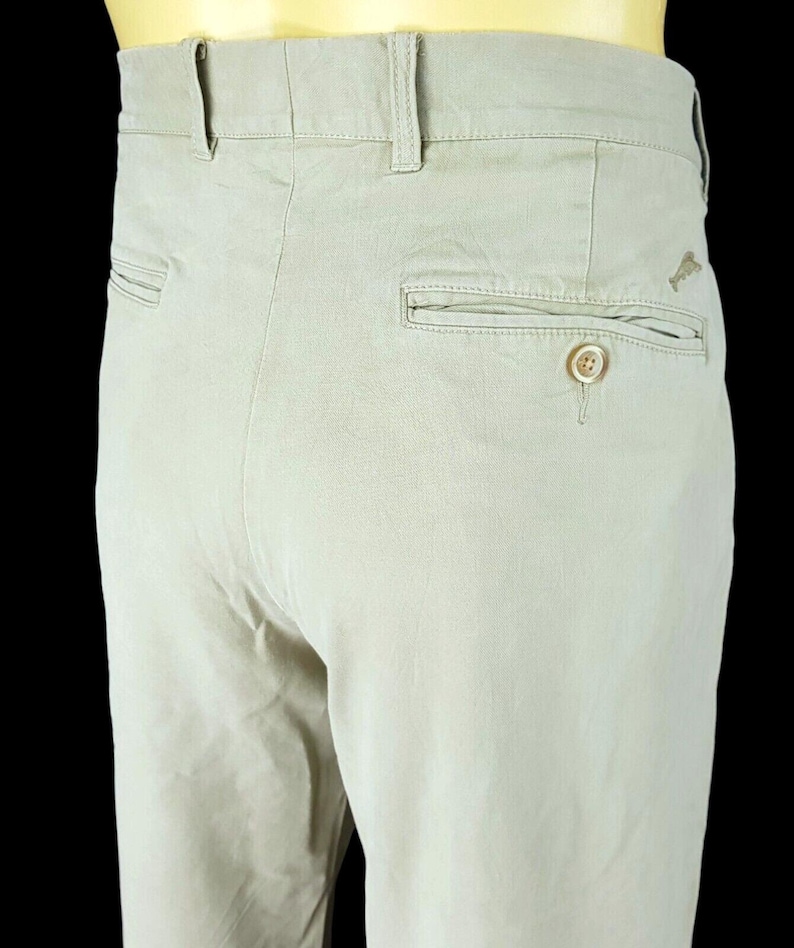 TOMMY BAHAMA Mens Cotton/Tencel Green TROUSERS Flat - 34x31 - W34 L31 image 7