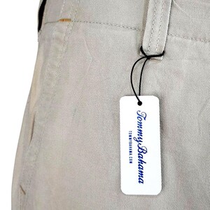Pantaloni da sera da uomo TOMMY BAHAMA in lino beige chiaro - W36 L33 immagine 5
