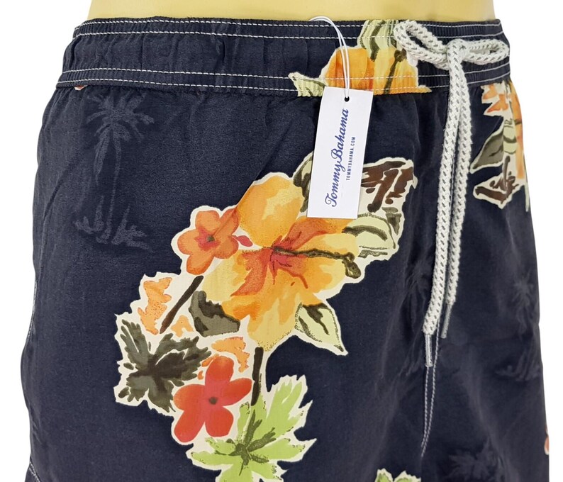 TOMMY BAHAMA Relax Herren Grau Board Swim Shorts Hawaiische Badeshorts - XL - Taille 100cm Bild 8