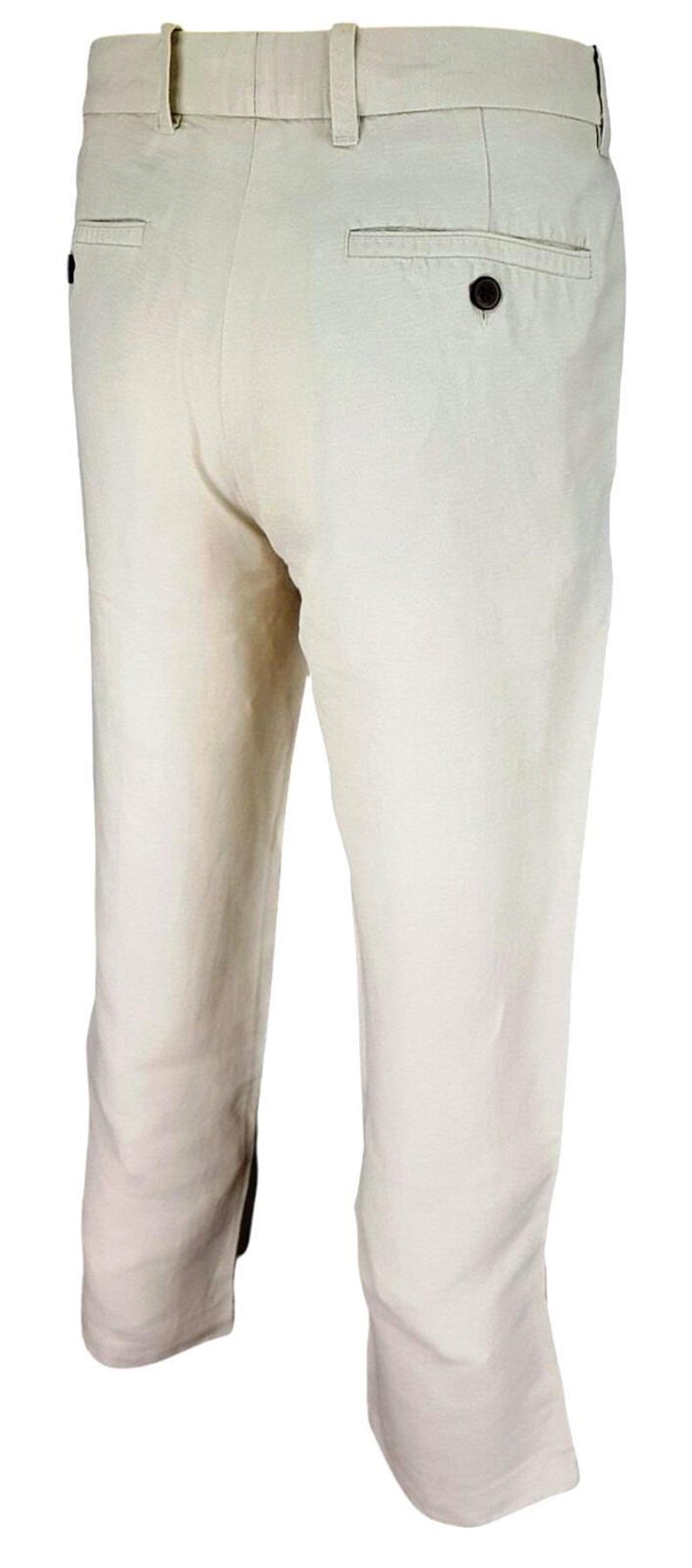 TOMMY BAHAMA Mens LINEN/Tencel Ivory Evening Trousers Pants Flat - W32 L29 image 7