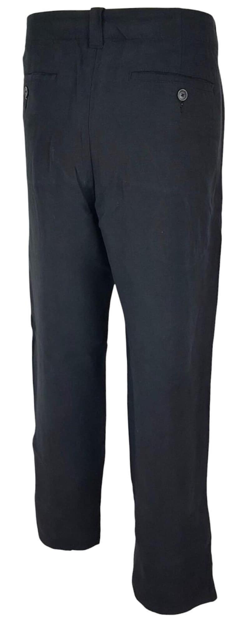 TOMMY BAHAMA Mens Silk / Linen Black Luxury Evening Trousers Pants - W34 L32 image 6