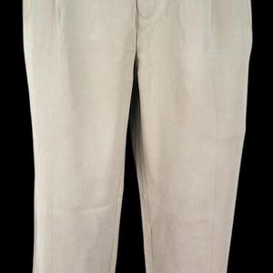 TOMMY BAHAMA Mens 100% SILK Beige Luxury Evening Trousers Pants - W36 L30 image 4