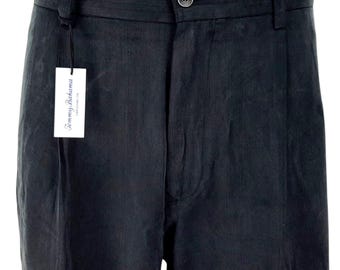 TOMMY BAHAMA Herren Seide Schwarz Luxus Abend Hose Hose - W35 L30