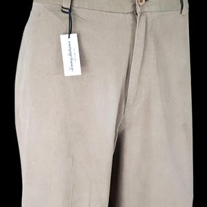 TOMMY BAHAMA Mens Beige Luxury Evening Trousers Tencel Flat - W34 L31 image 9