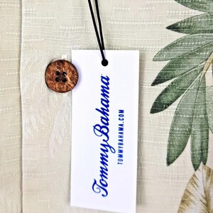 Camisa hawaiana TOMMY BAHAMA de seda pesada multicolor para hombre, manga corta, talla L - 50" imagen 5