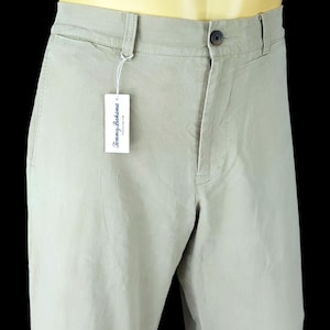 TOMMY BAHAMA Mens Cotton/Tencel Green TROUSERS Flat - 34x31 - W34 L31 image 1