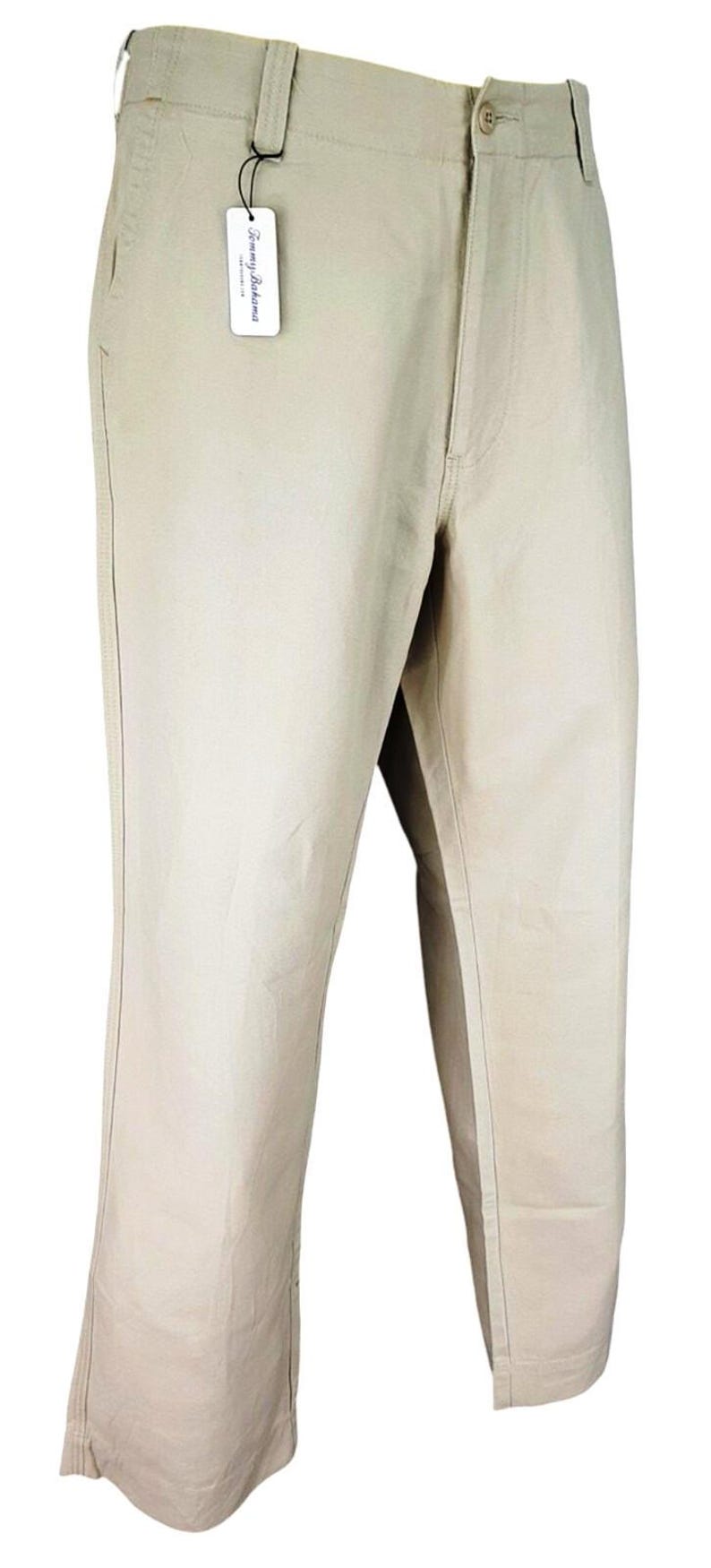 Pantaloni da sera da uomo TOMMY BAHAMA in lino beige chiaro - W36 L33 immagine 4