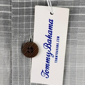 TOMMY BAHAMA Original Mens Tencel Grey S/S Evening Shirt - XL - 50" image 5