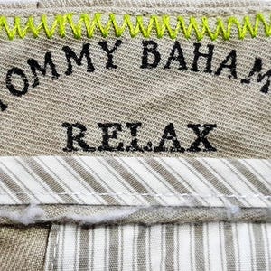 Pantaloni da sera da uomo TOMMY BAHAMA in lino beige chiaro - W36 L33 immagine 7