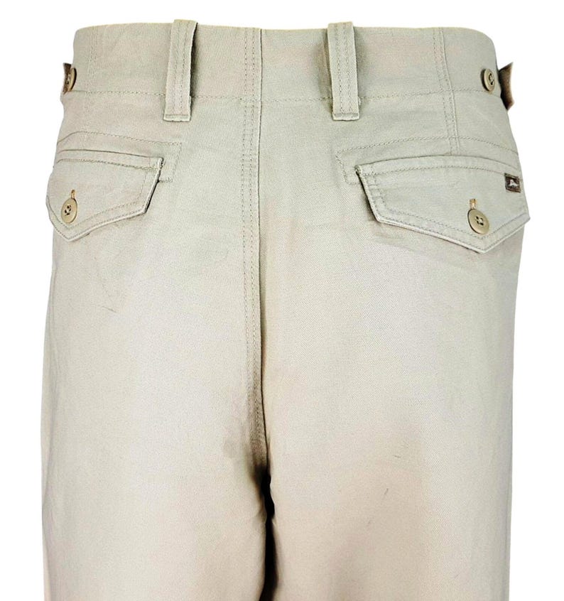 Pantaloni da sera da uomo TOMMY BAHAMA in lino beige chiaro - W36 L33 immagine 6