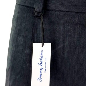 TOMMY BAHAMA Herren Seide Schwarz Luxus Abend Hose Hose - W35 L30 Bild 8