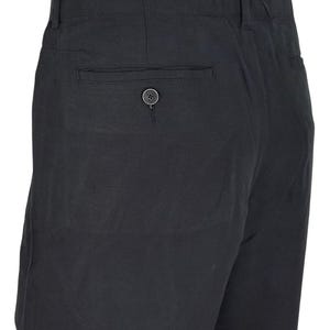 TOMMY BAHAMA Mens Silk / Linen Black Luxury Evening Trousers Pants - W34 L32 image 2