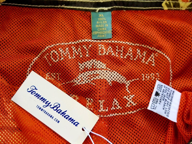 TOMMY BAHAMA Relax Herren Grau Board Swim Shorts Hawaiische Badeshorts - XL - Taille 100cm Bild 4
