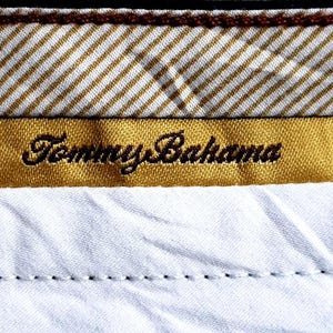 TOMMY BAHAMA Herren Seide Schwarz Luxus Abend Hose Hose - W35 L30 Bild 9