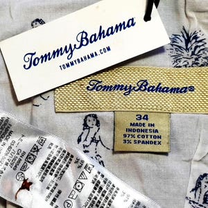 TOMMY BAHAMA Mens Grey Evening Shorts Flat Stretch Cotton - Waist 34" image 3