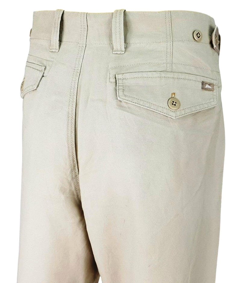 Pantaloni da sera da uomo TOMMY BAHAMA in lino beige chiaro - W36 L33 immagine 2