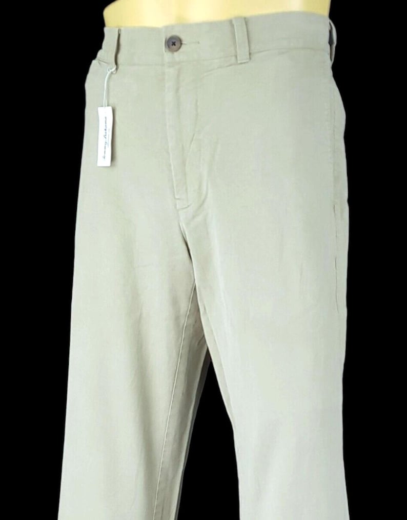 TOMMY BAHAMA Mens Cotton/Tencel Green TROUSERS Flat - 34x31 - W34 L31 image 3