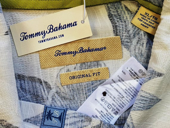 TOMMY BAHAMA ORIGINAL Fit Herren 100 Seide Blau S S Luxus Hawaiihemd Ultrasoft Reverse Print Xl Brust 52 Etsy