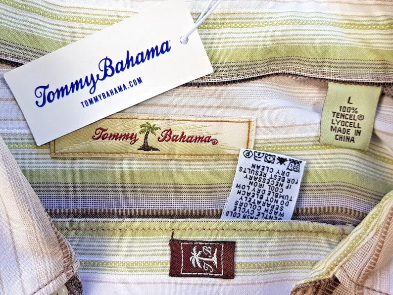 TOMMY BAHAMA Mens Tencel LUXURY S/S Evening Shirt - L - 50" image 4