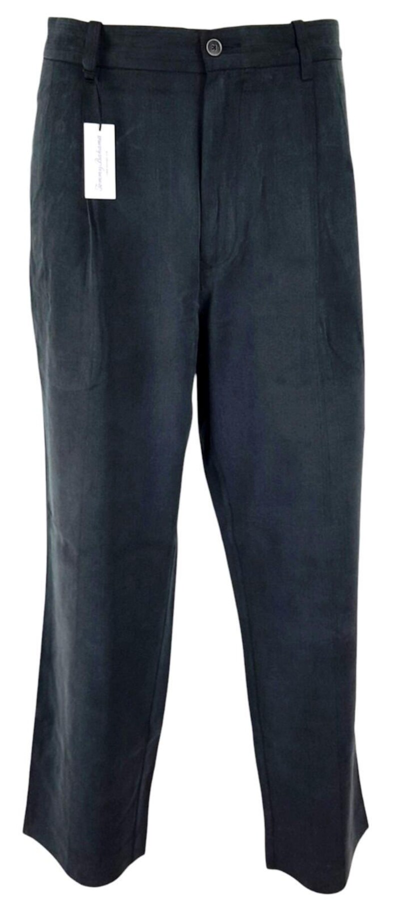 TOMMY BAHAMA Herren Seide Schwarz Luxus Abend Hose Hose - W35 L30 Bild 5