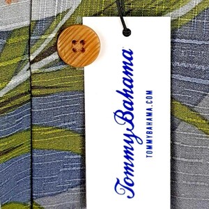 TOMMY BAHAMA Mens 100% Silk Grey S/S Luxury Hawaiian Shirt - L - 48" image 6