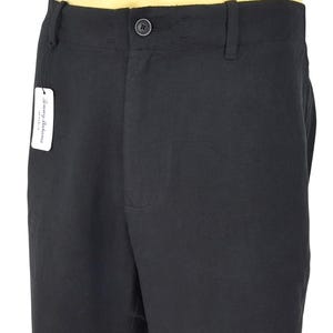TOMMY BAHAMA Mens Silk / Linen Black Luxury Evening Trousers Pants - W34 L32 image 7