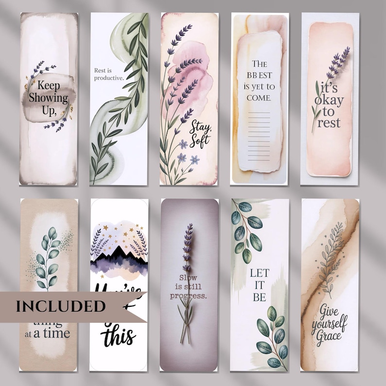 Motivational Bookmarks Printable, 30 Inspirational Quotes Bookmarks ...