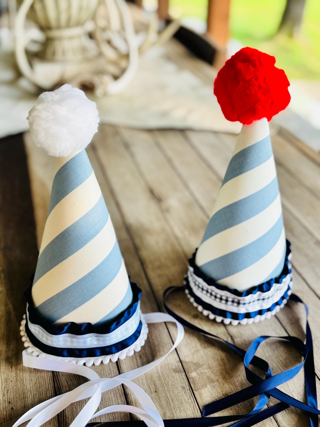 CUSTOM Party Hat Blue White Stripe Etsy custom-party-hat-blue-white-stripe-etsy