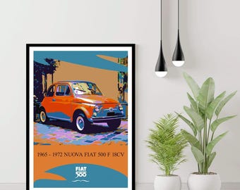 Nuova Fiat 500 F 1965-1972 Classic Car Vintage Auto d'epoca